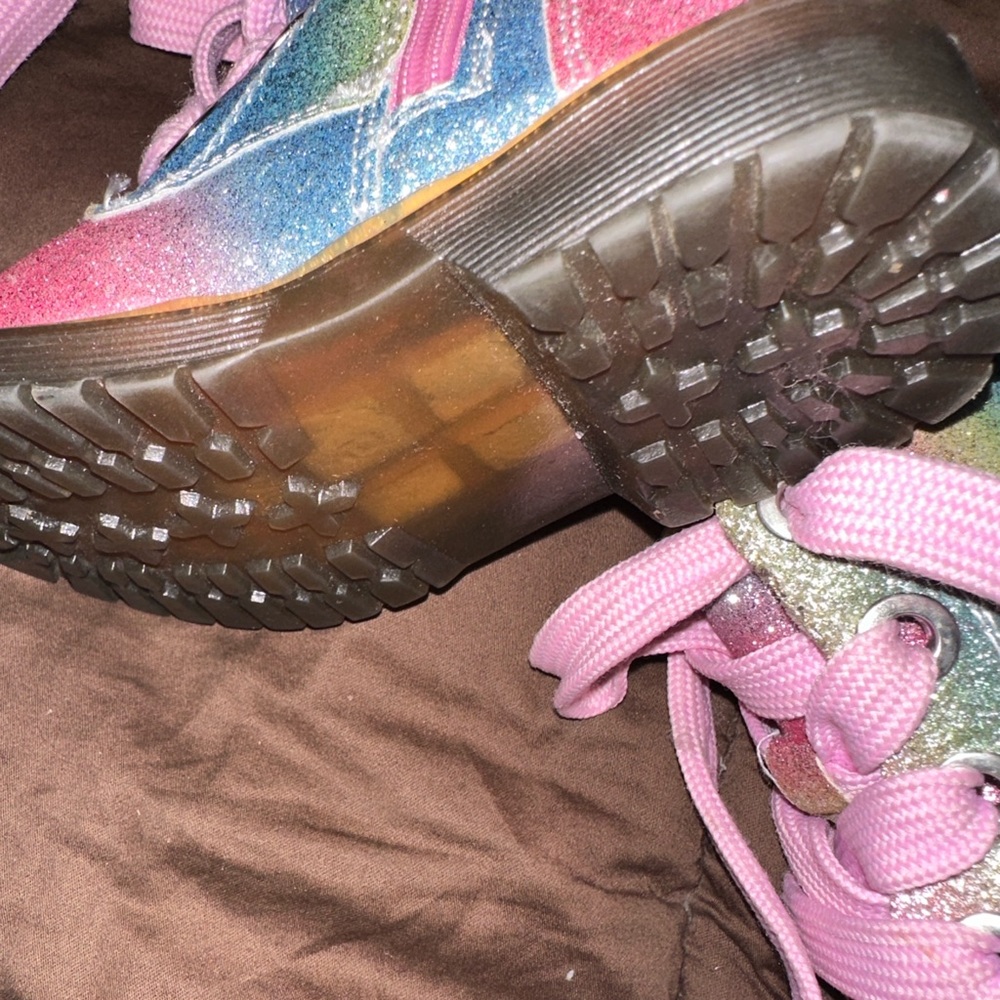 Rainbow glitter boots